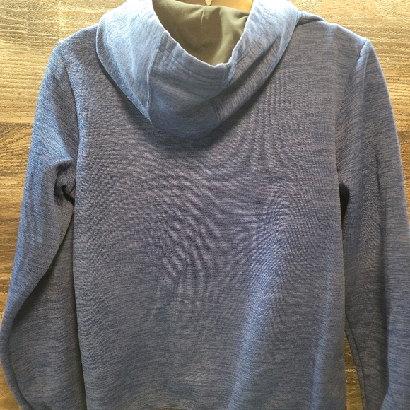 Under Armour kid fleece pullover hooded large graphic logo sweatshirt sz XL - Picture 2 of 3